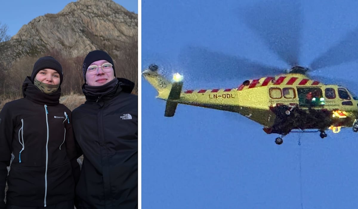 Stod fast i to timer – berget av luftambulansen