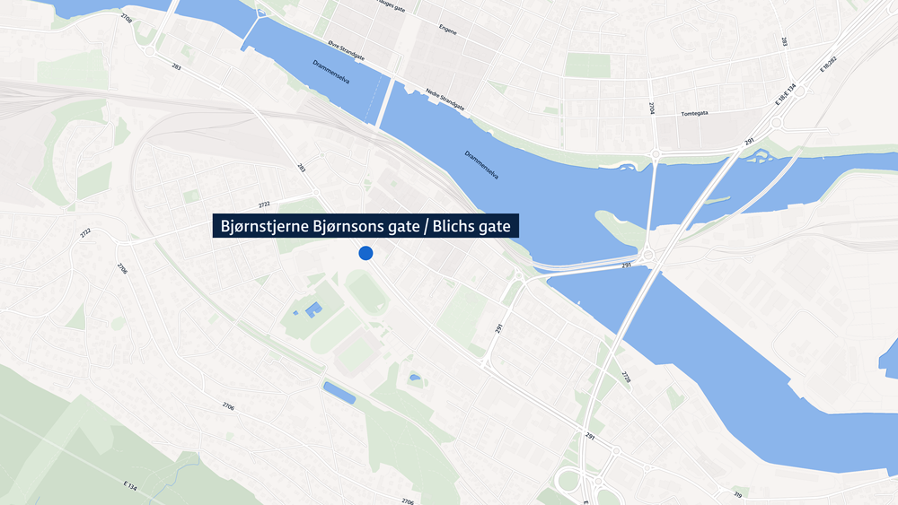 Alvorlig trafikkulykke i Drammen