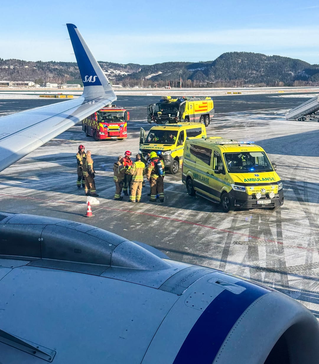 Brann­utvikling i flykabin – fly nød­landet på Værnes