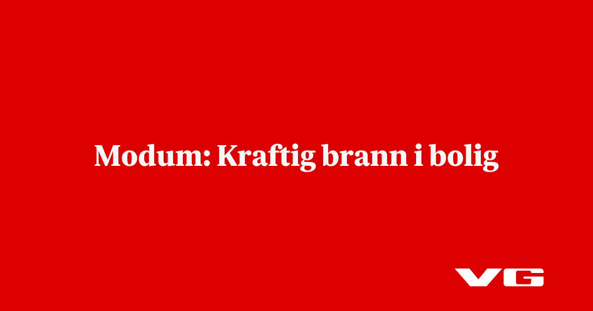 Modum: Kraftig brann i bolig