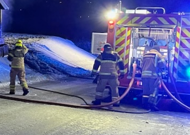 Brann i enebolig i Valdres