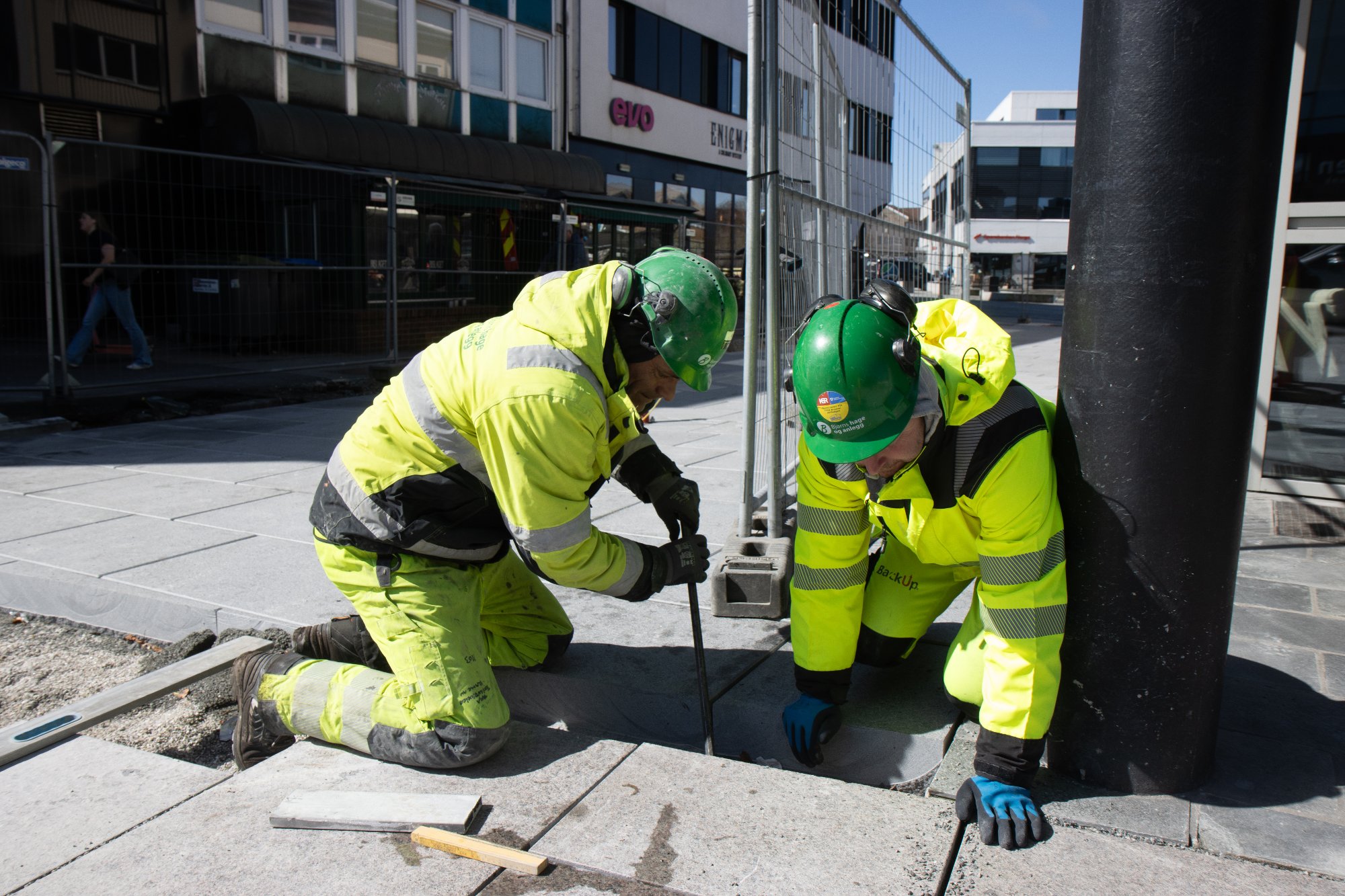 Når arbeidskarane er ferdige, høyrer gata til fotfolket