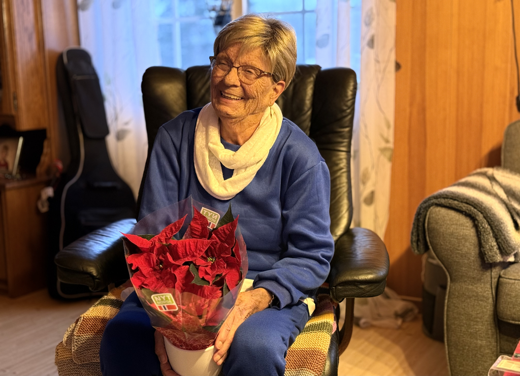 Blomst til en bauta – på bryllupsdagen