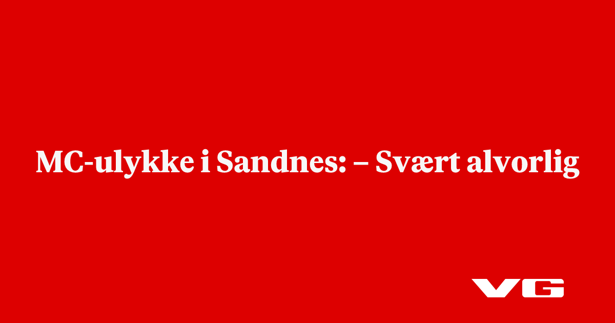 MC-ulykke i Sandnes: – Svært alvorlig
