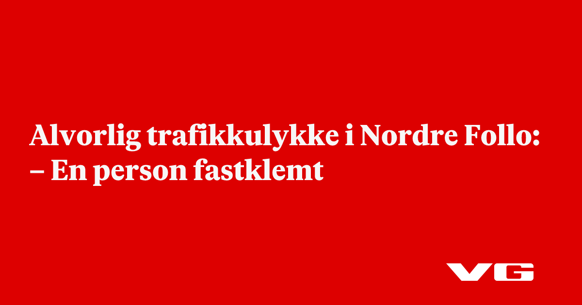 Alvorlig trafikkulykke i Nordre Follo: – En person fastklemt