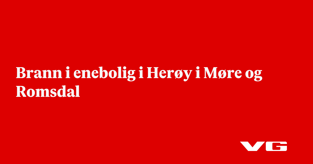 Brann i enebolig i Herøy i Møre og Romsdal