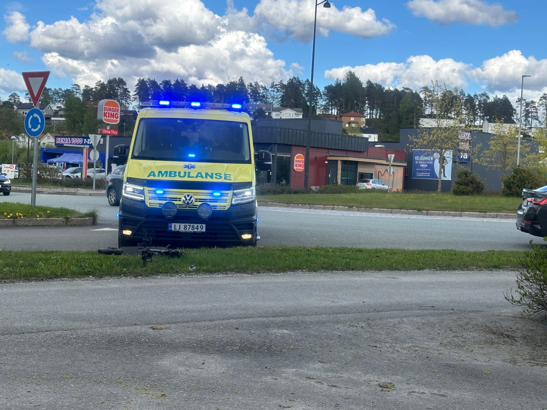 Ulykke med elsparkesykkel – person skadd