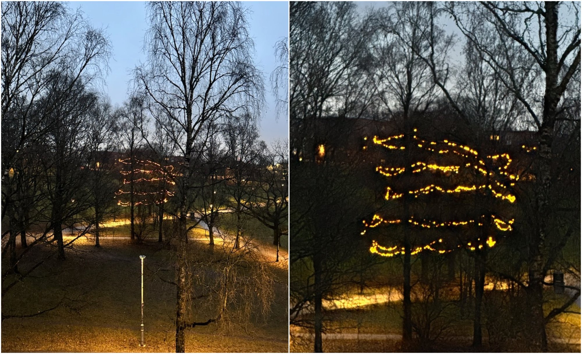 Brukte tre dager på å henge opp disse: – Kunne jo vært litt penere 