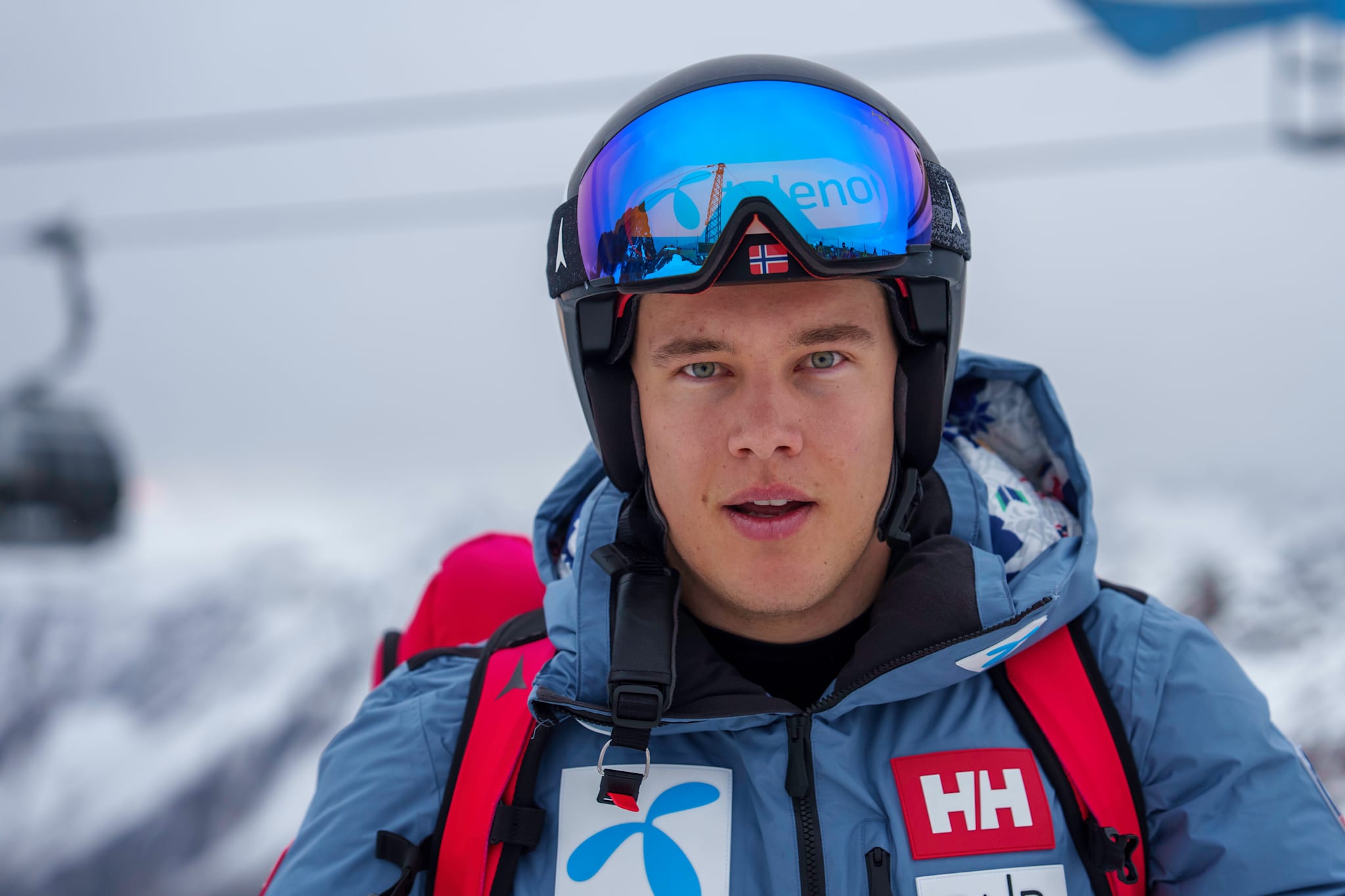 Fredrik Møller mistet to tenner etter stygt fall i Val Gardena