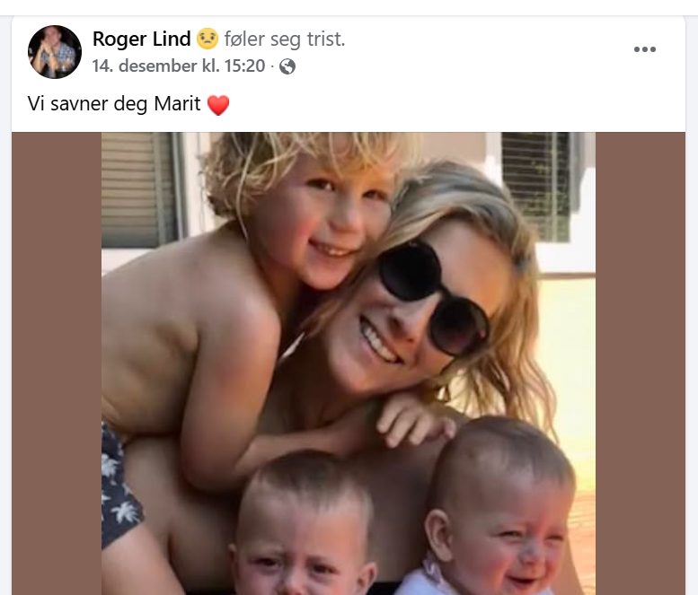 Enkemannen Roger ber om penger til barna – men kvinnen på bildet lever