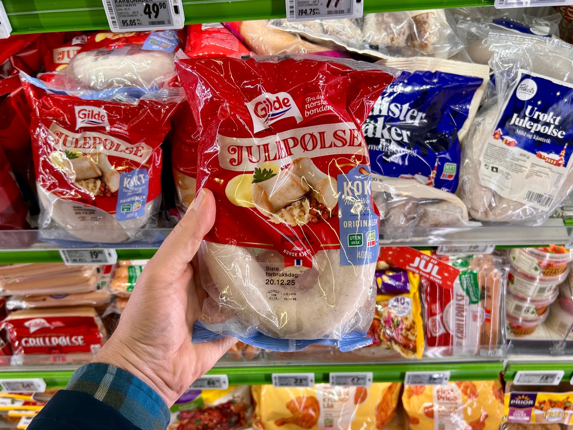 Liker ikke det Gilde putter i julepølsa