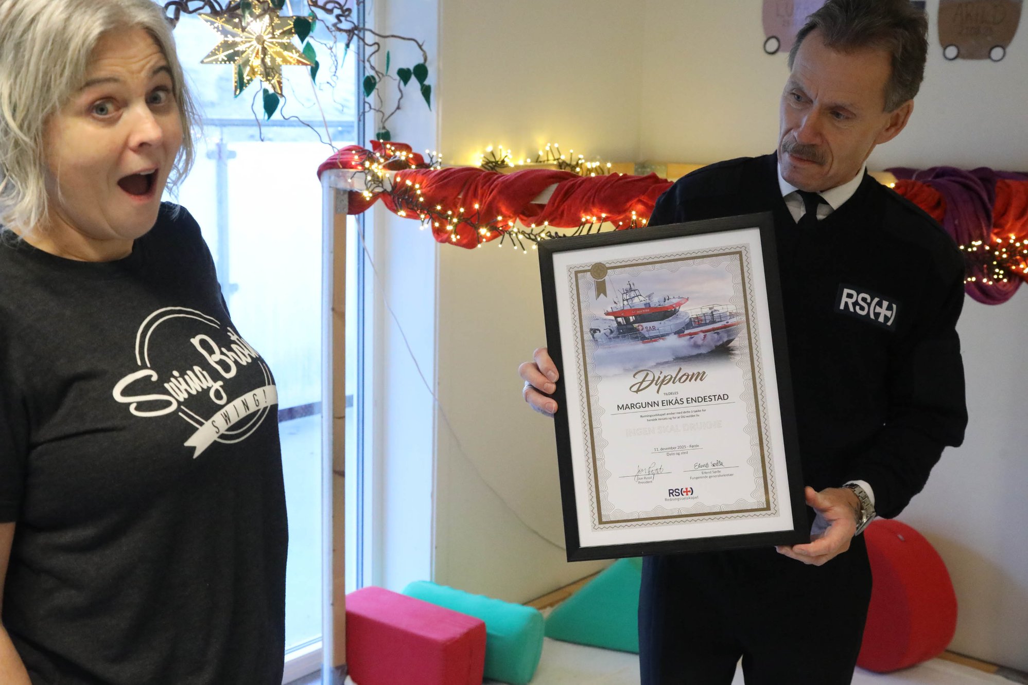 Sjokkert over Redningsselskapet si høgste utmerking: – Eg føler meg ikkje som ein helt
