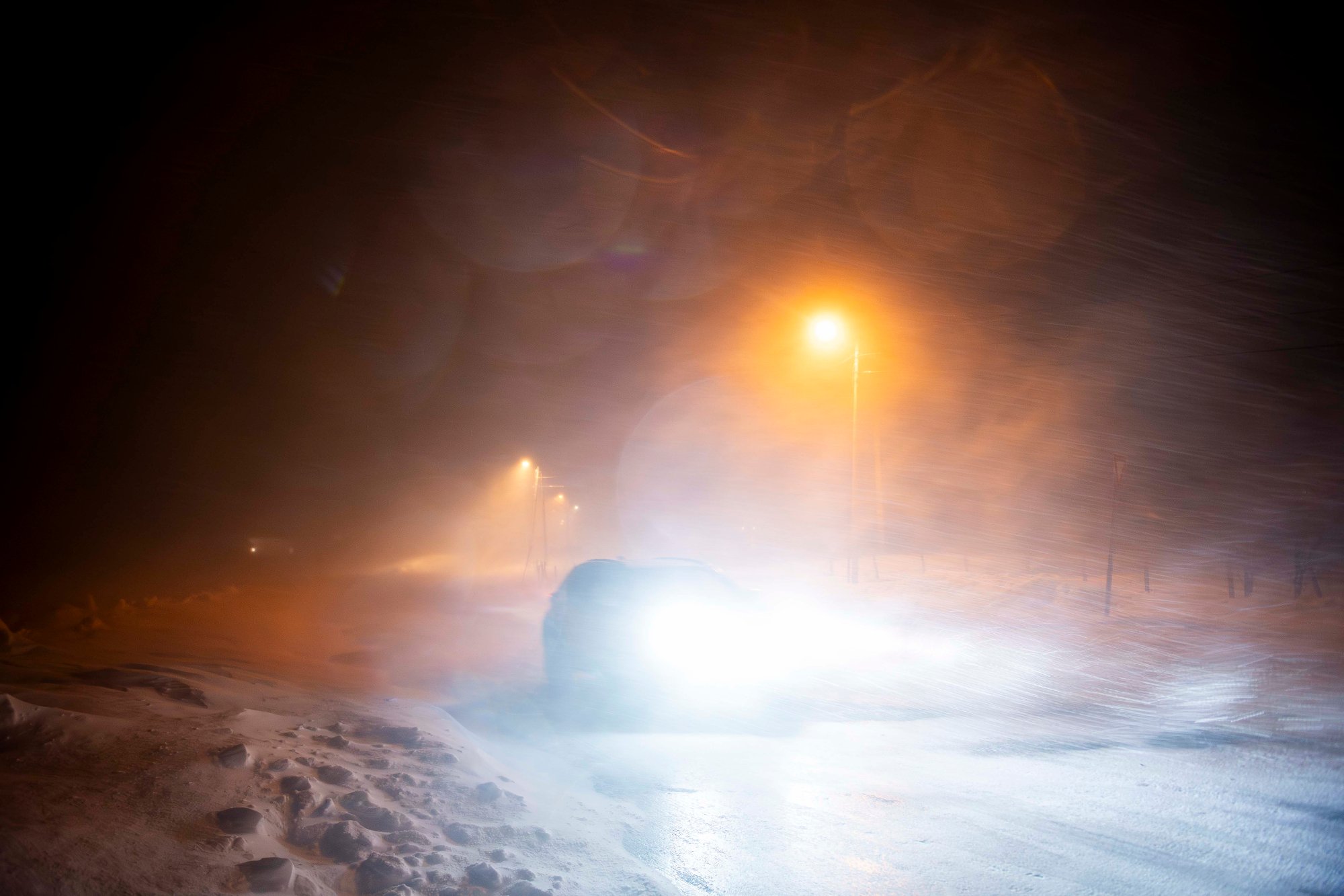 Snøstorm / Snøfokk på Brensholmen