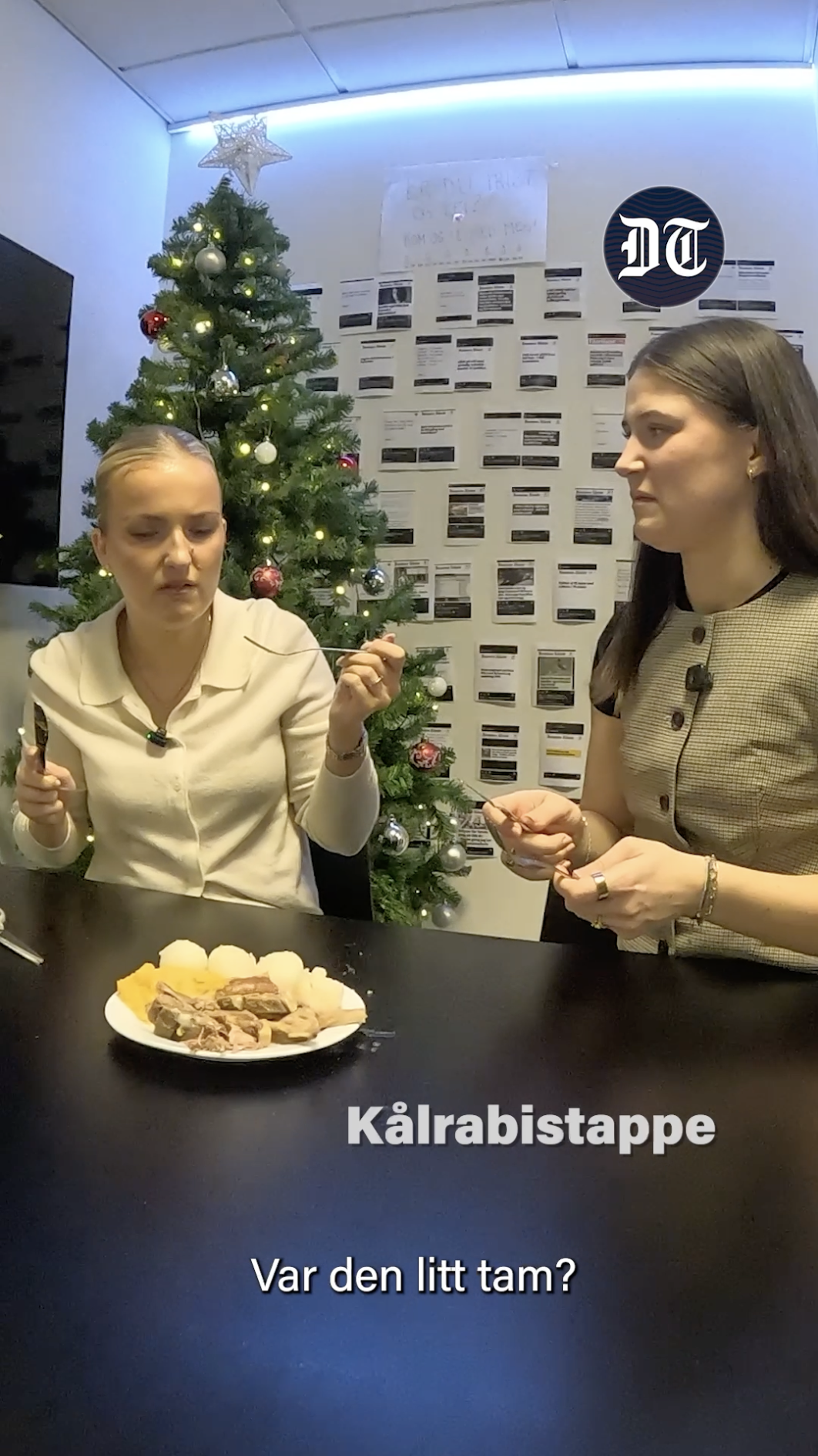 DT tester julemat i mikroen