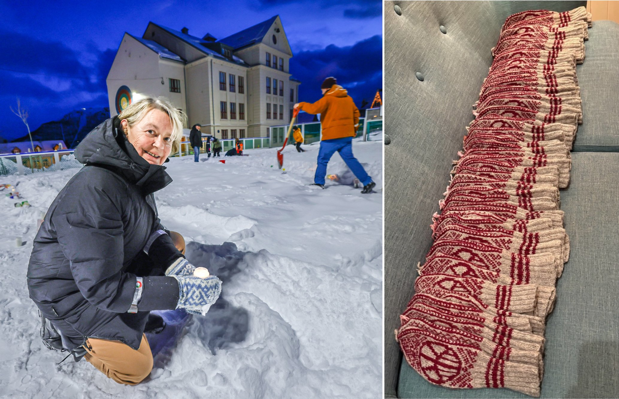 Jill strikket 42 par votter til sine ansatte: – Var litt lei på slutten