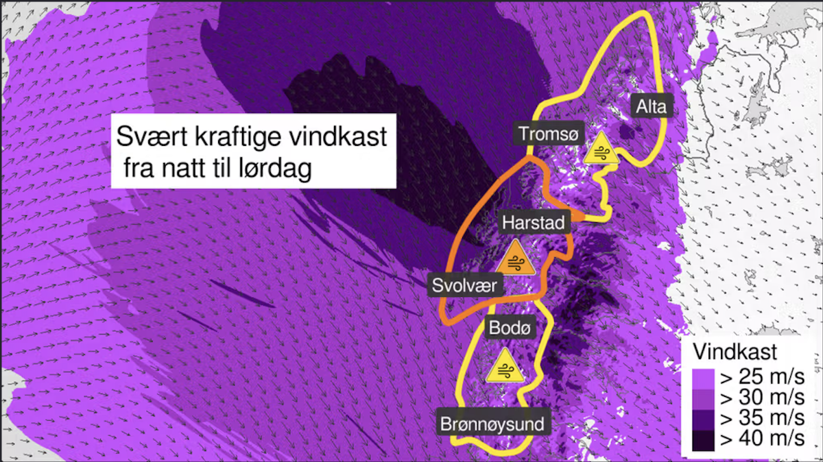 Kraftig storm på vei: – Kan bli orkan