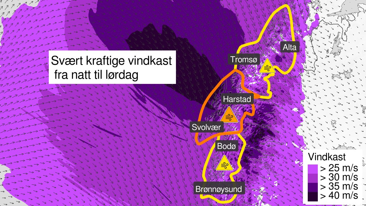 Farevarsler i fleng – orkan, snøfokk og snøskred