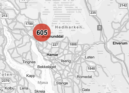 En rekke strømbrudd i Ringsaker lørdag