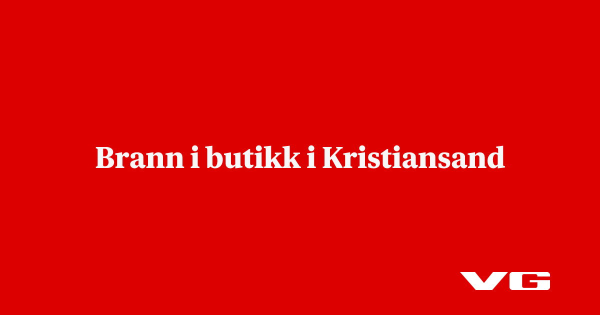 Brann i butikk i Kristiansand 