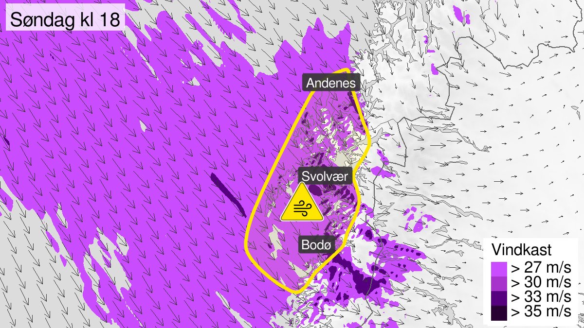 Faren er ikke over: Advarer på nytt om kraftige vindkast og kraftig snøfokk søndag