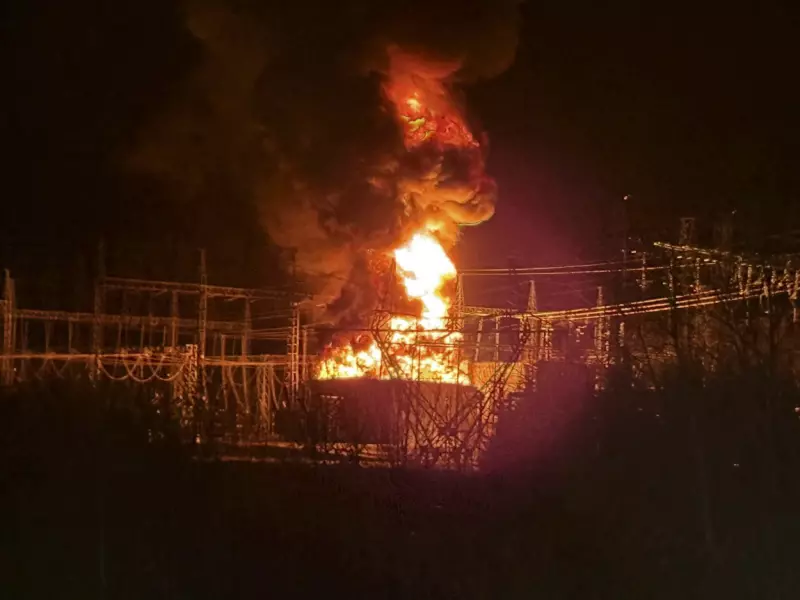 Kraftig brann i trafostasjon i Hallingdal