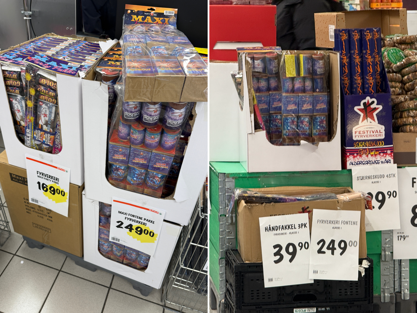 Selger fyrverkeri i matbutikken – dette svarer brannvesenet