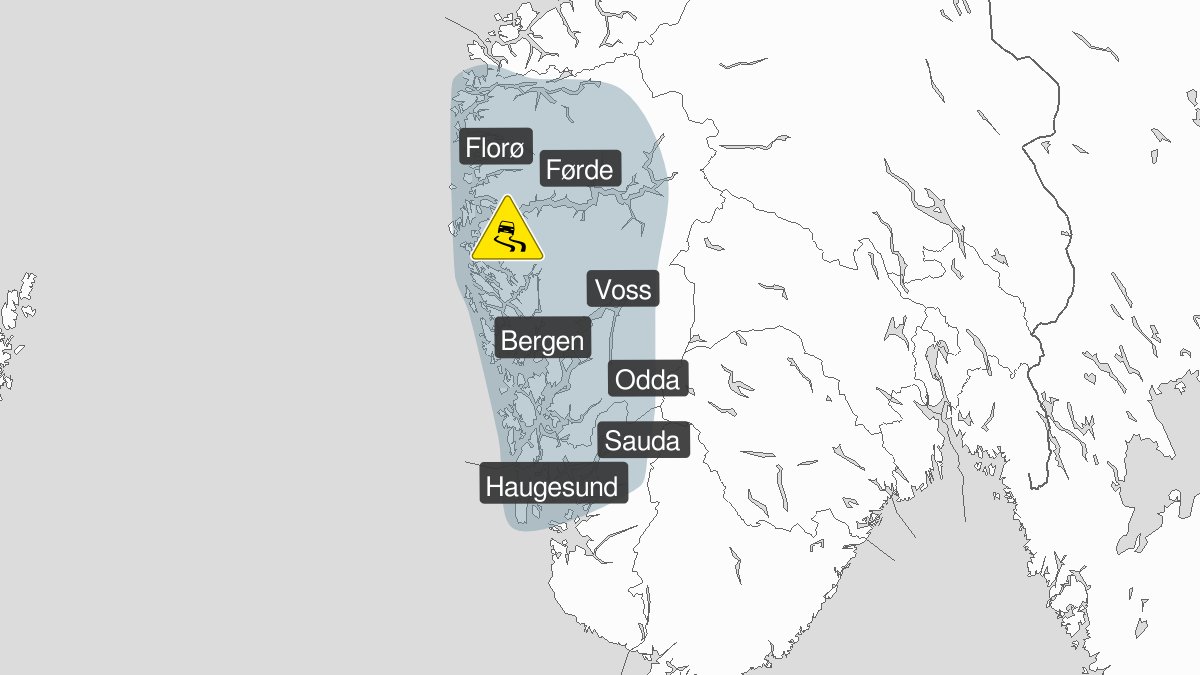 Advarer om glatte veier: – Fare for hålkeføre