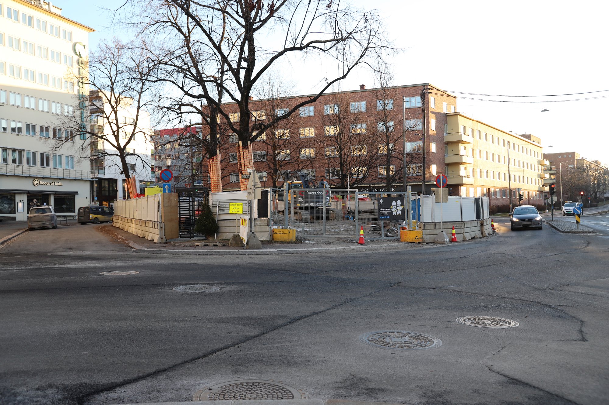 Her forlenges de støyende arbeidene