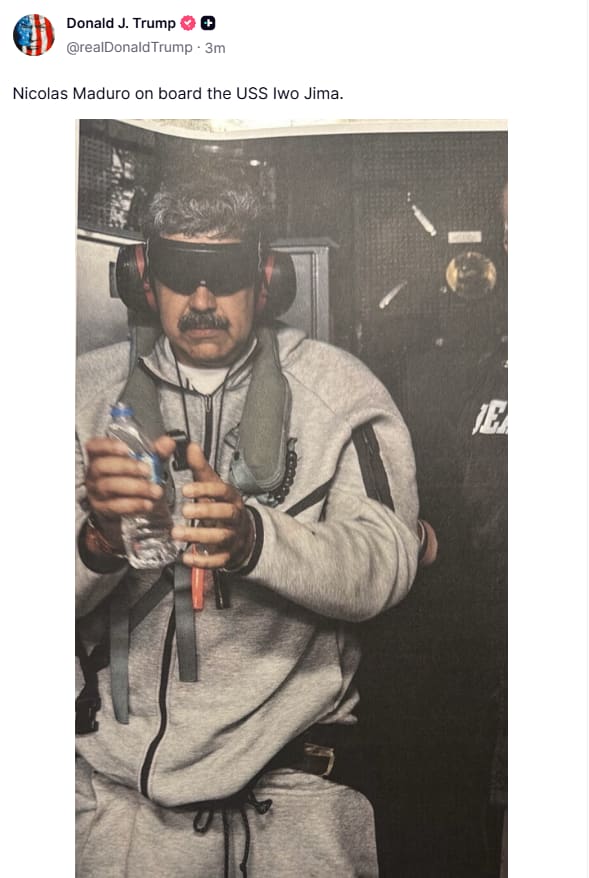 Trump delte bilde – skal være av Maduro