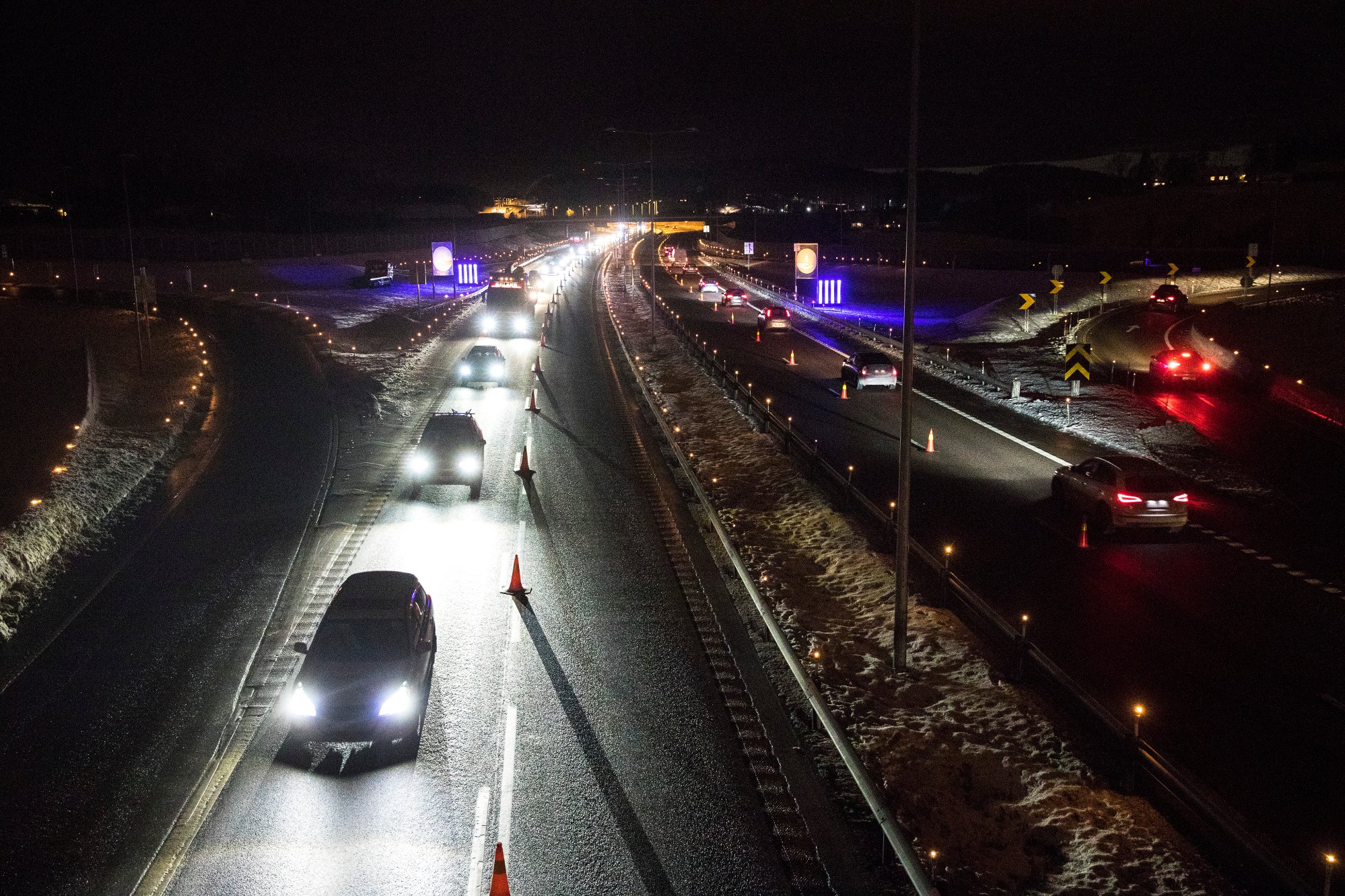 Derfor var E18 mørklagt søndag