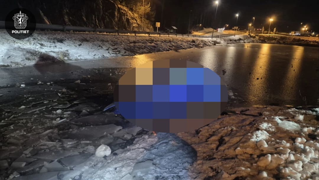 Bil gjennom isen på Stord – mistenker promillekjøring