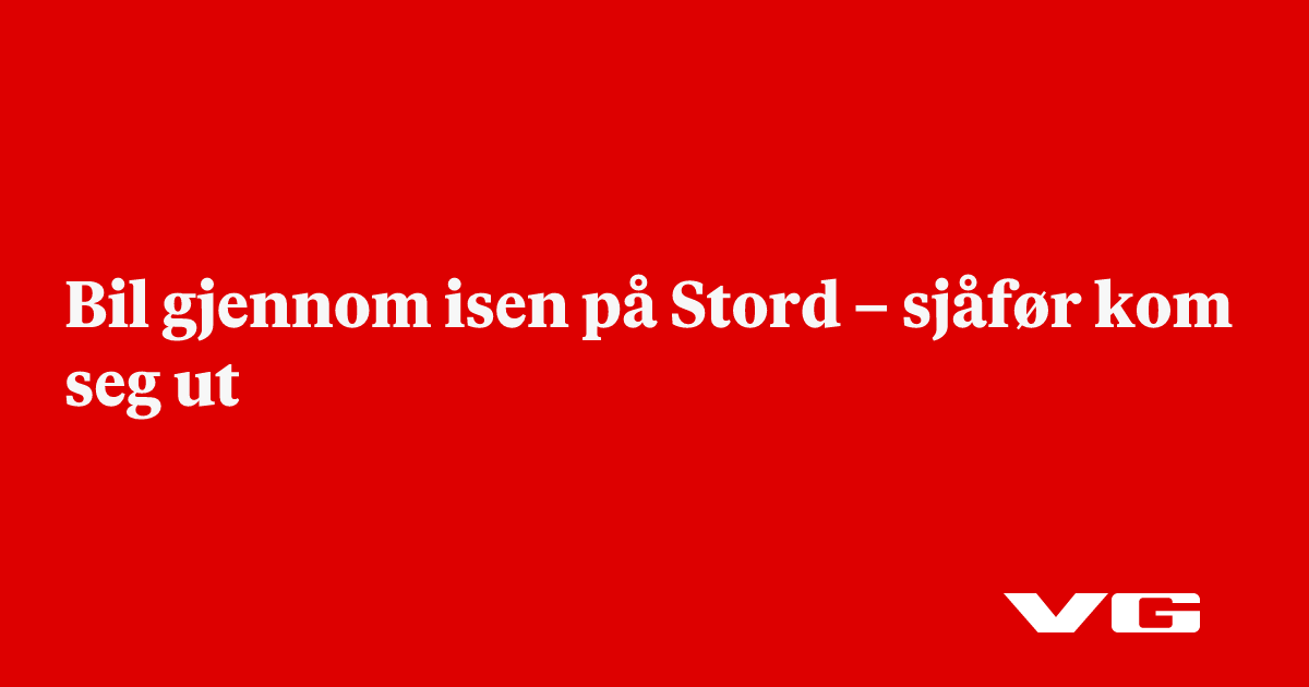 Bil gjennom isen på Stord – sjåfør kom seg ut
