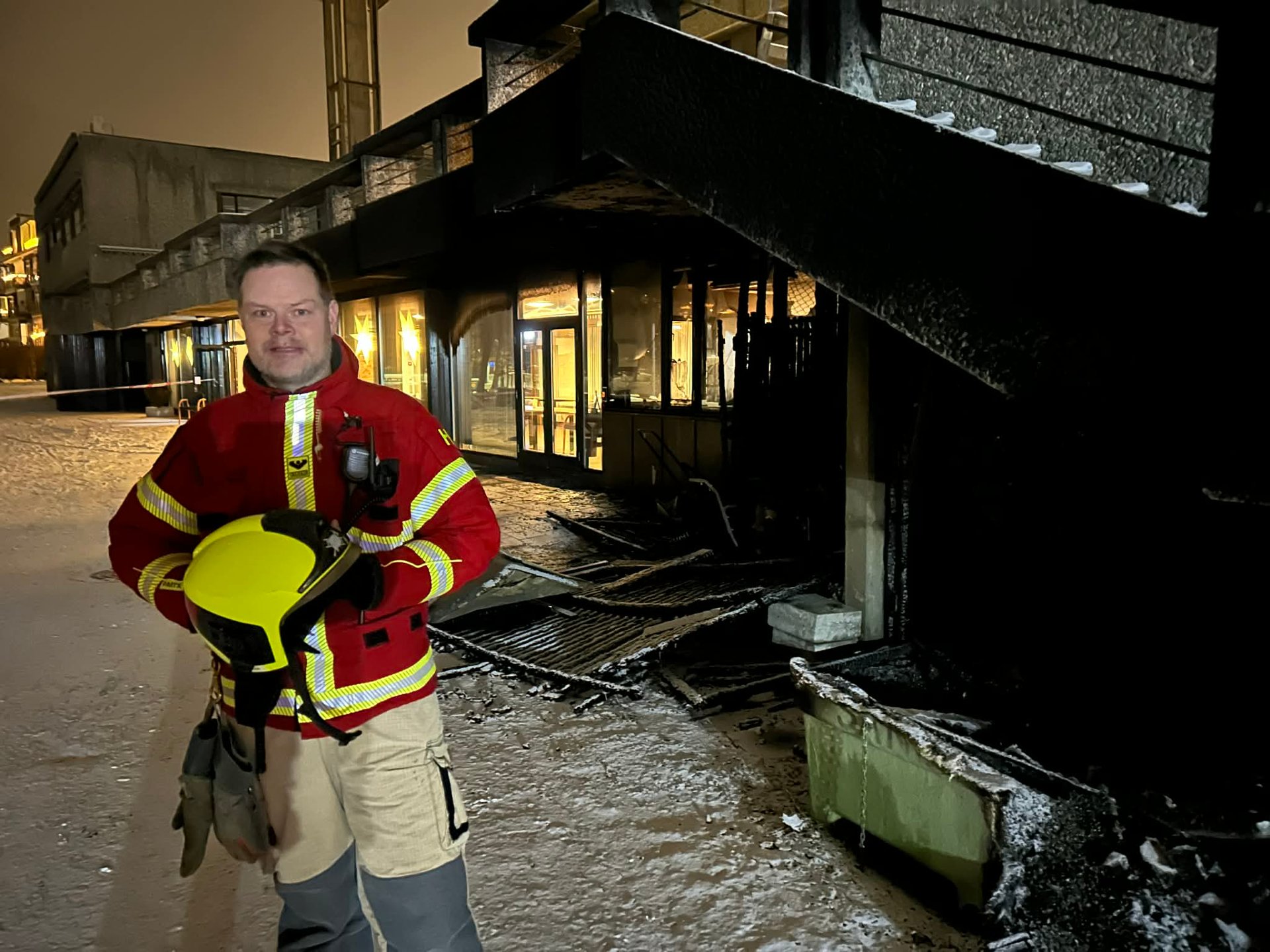 Jaktet mann etter branner og hærverk