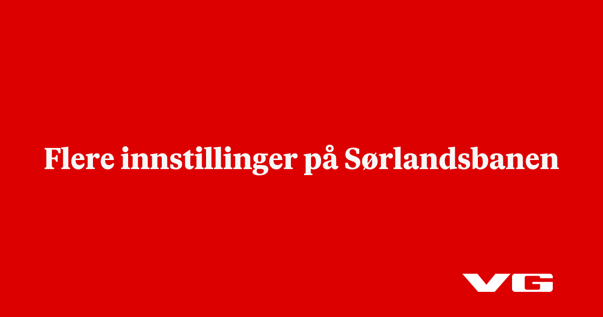Flere innstillinger på Sørlandsbanen