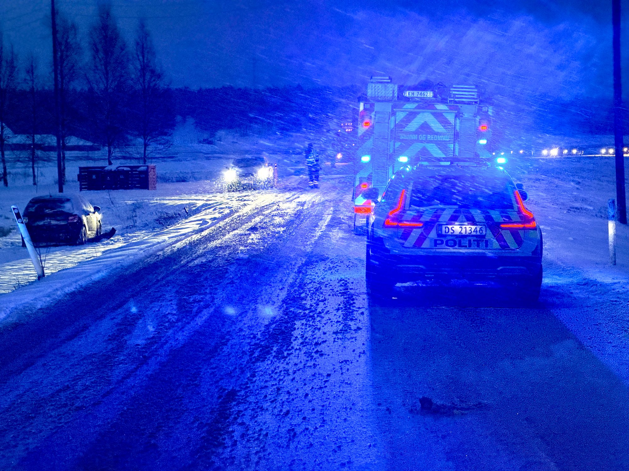 Trafikkulykke i Trømborg: – Såpeglatt