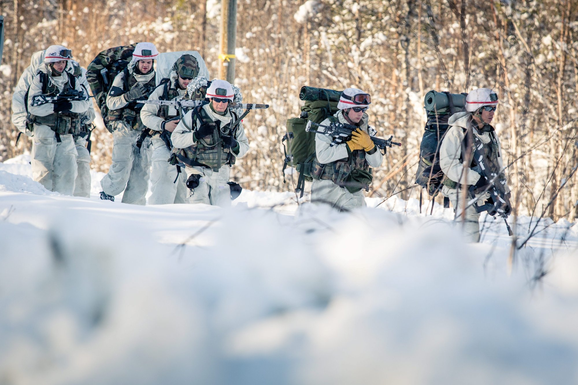 Øvelse: Trøndelag skal vinteren 2016 huse militærøvelsen Cold response 2016. Ill. foto: Torbjørn Kjosvold / Forsvarets mediesenter.