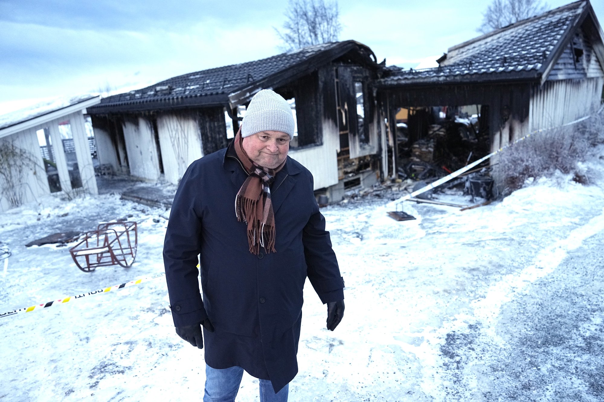 På branntomta: – Sterke inntrykk