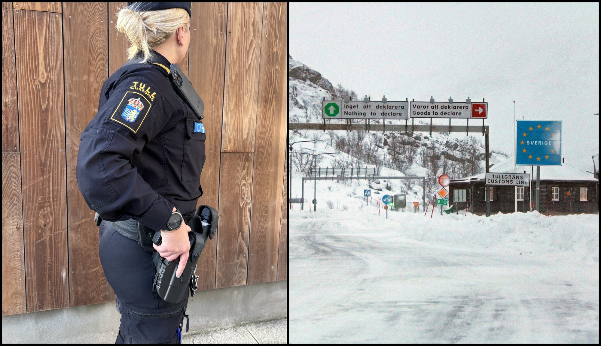 Svensk toller med våpen bjørnfjell Collage