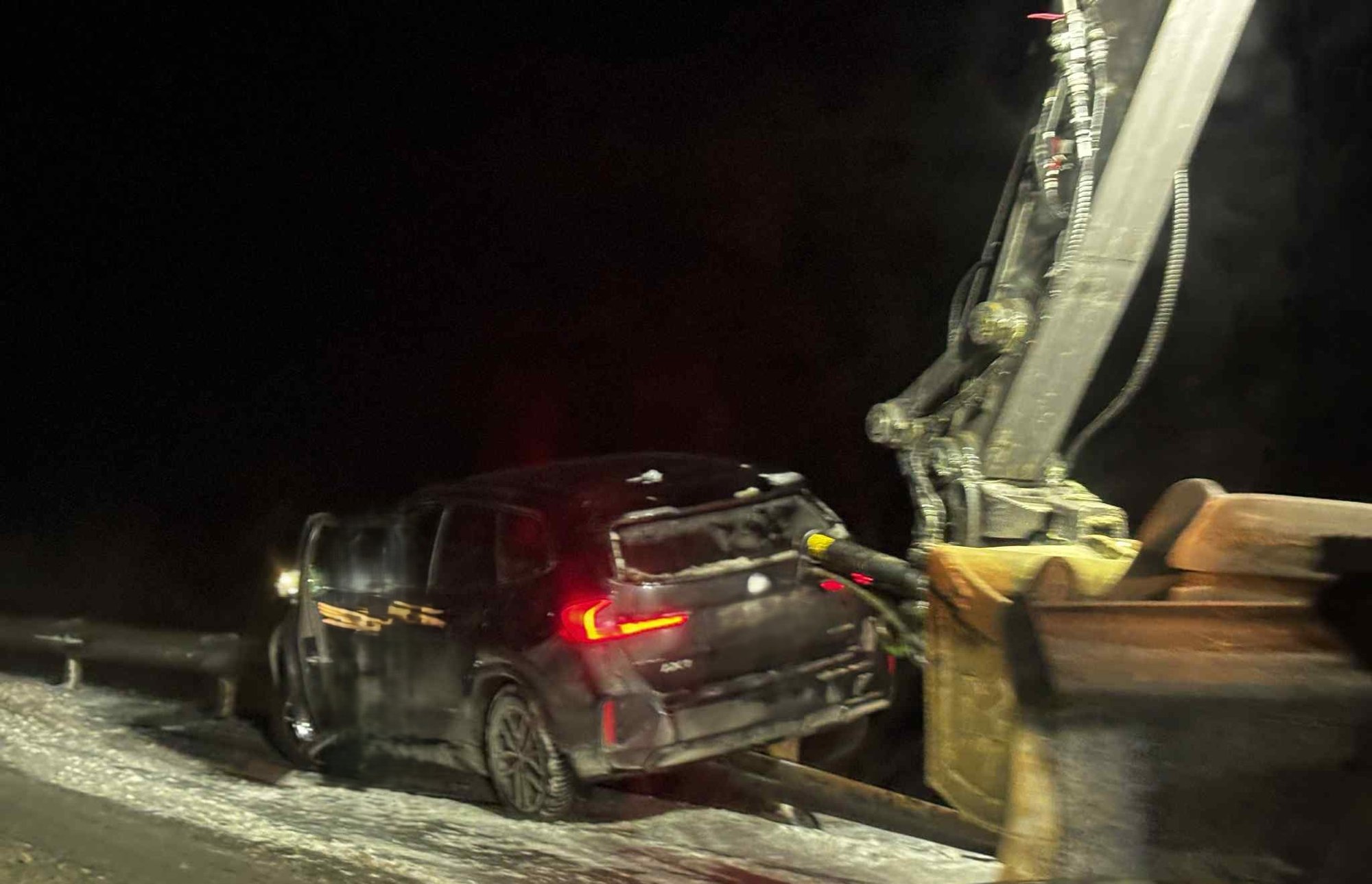 Bil endte i autovernet på morgenkvisten