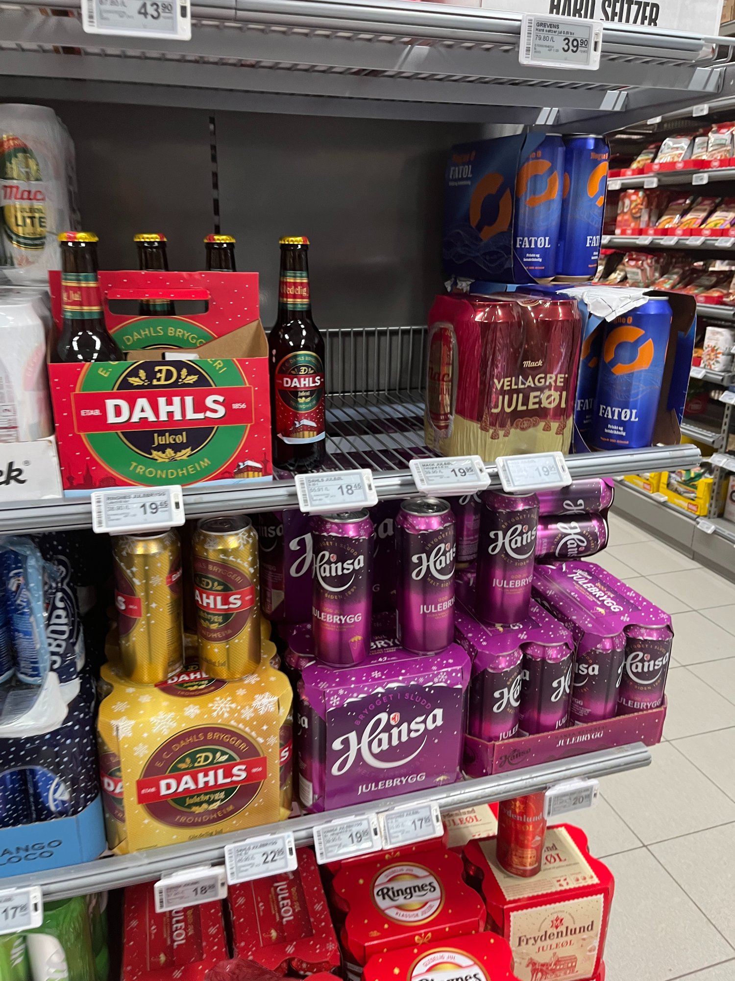 I denne butikken er øl billigere enn brus