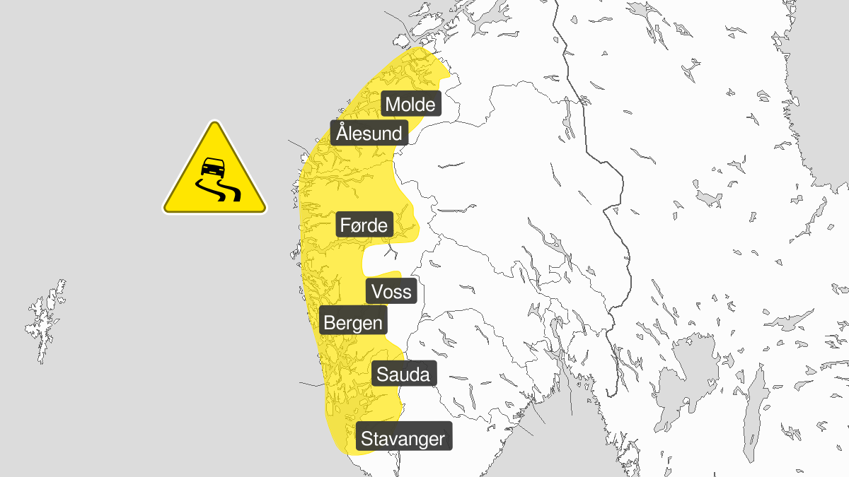Gult farevarsel for is 