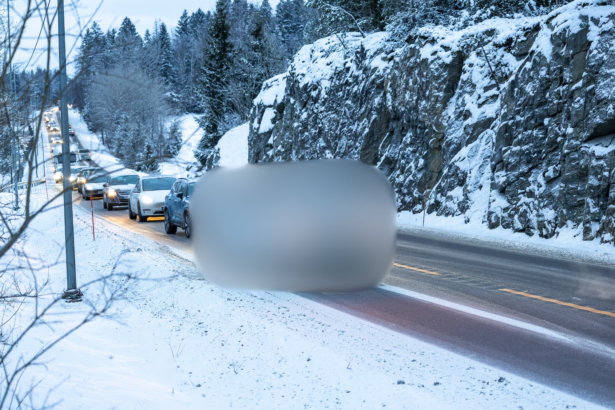 Hendelse i trafikken skaper kø