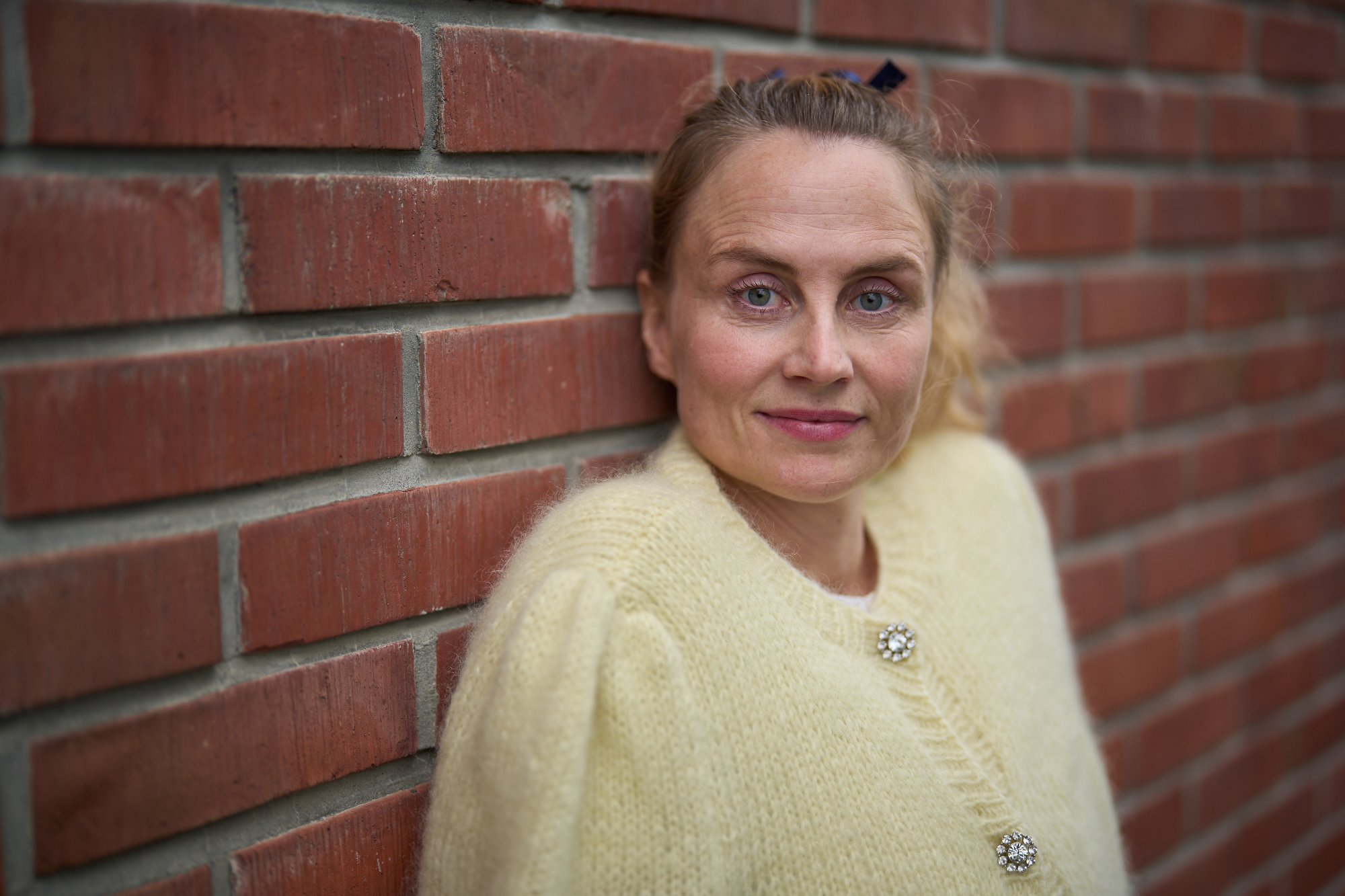 Skuespiller Line Heie Hallem.
